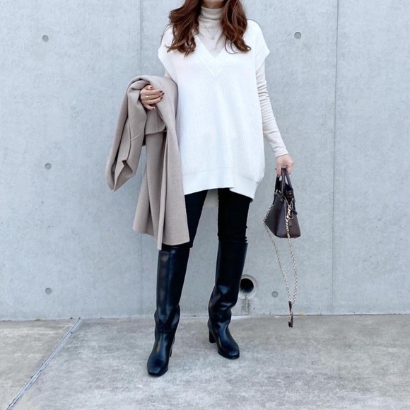 NWT Zara Knit V Neck Oversized Sleeveless Sweater, Sz Small - Picture 6 of 15